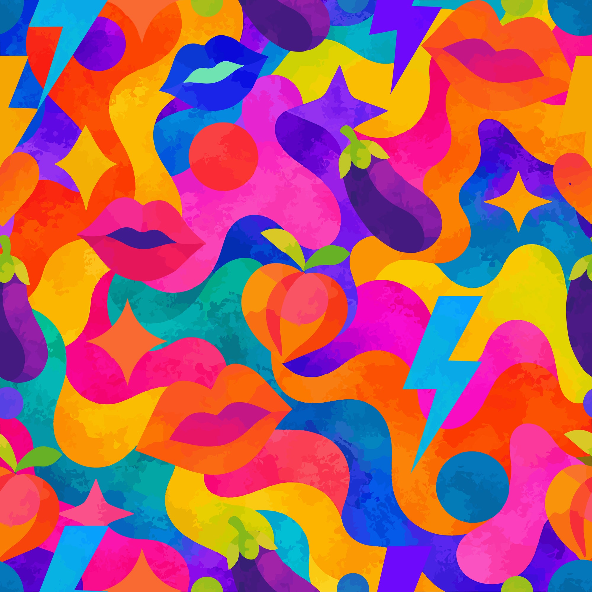 Bath Mat | NQ Universe Pattern: Pop Psychedelic