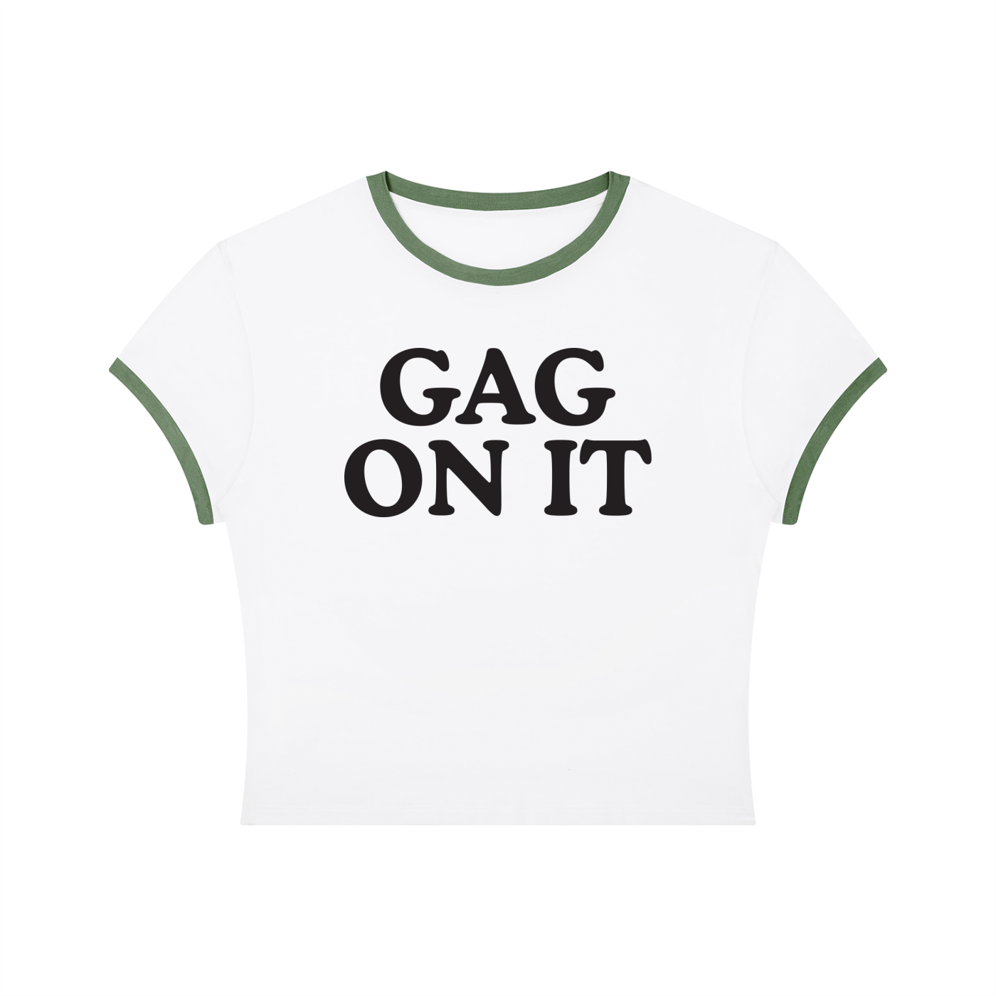Queer Quotes: Gag on it | Crop Ringer Tee