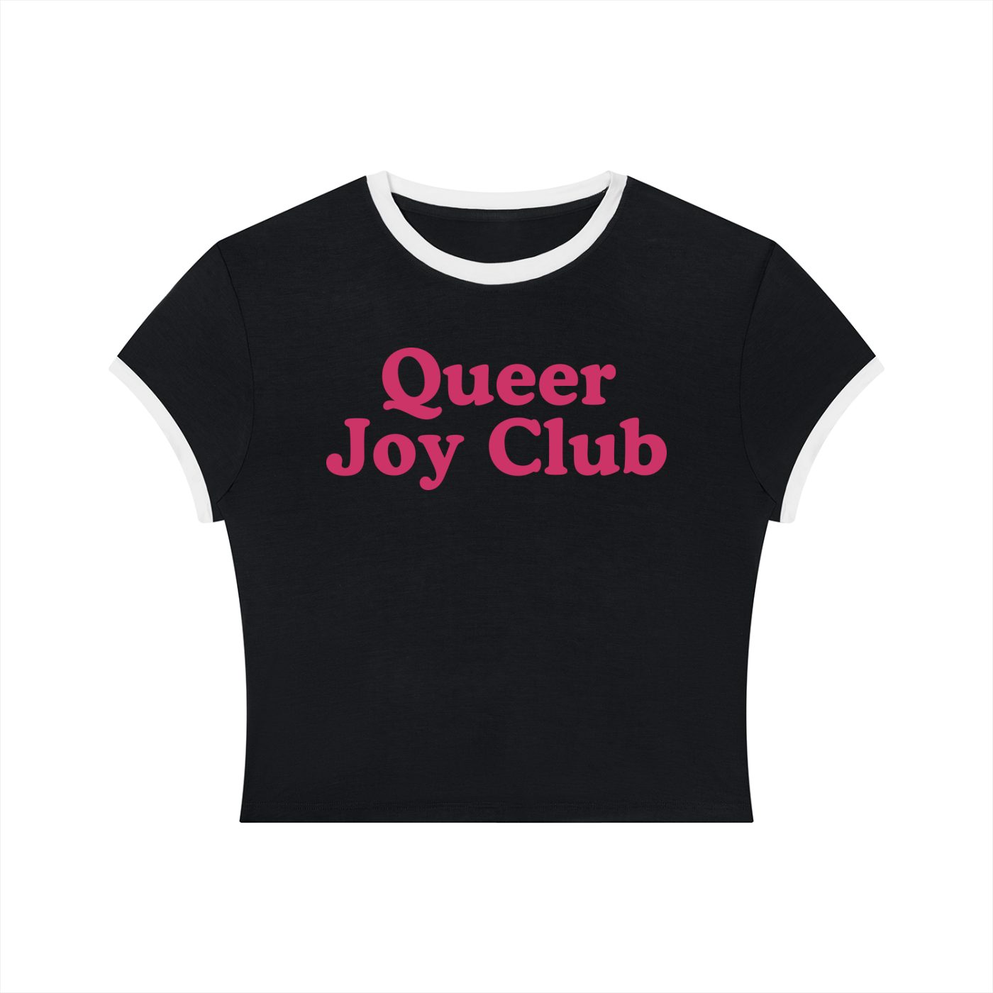 Queer Quotes: Queer Joy Club | Crop Ringer Tee