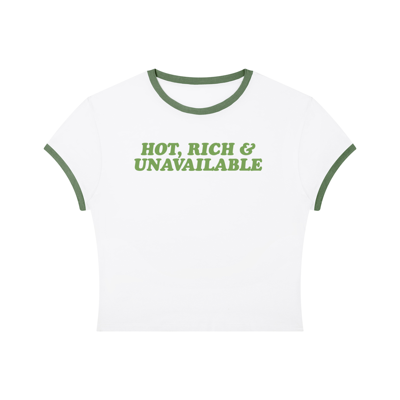 Queer Quotes: Hot, Rich & Unavailable | Crop Ringer Tee