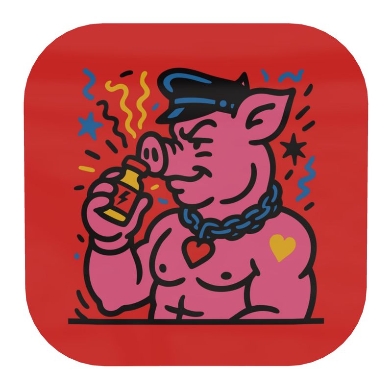 Popper Pig | Wooden Coasters