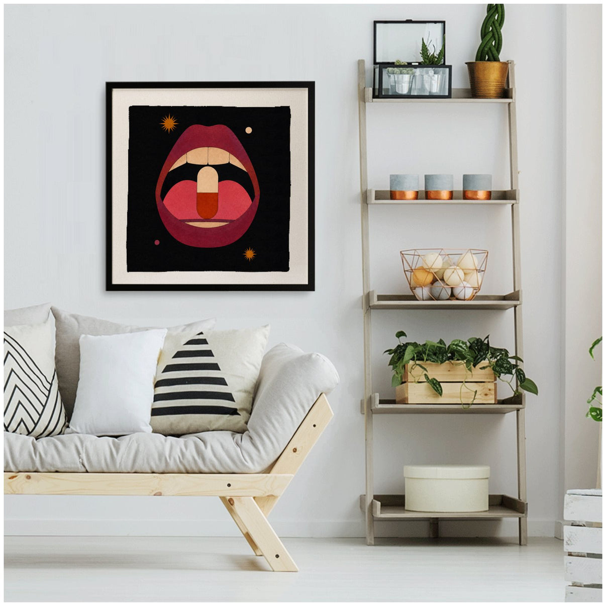 Pill Popper | Framed Silk Scarf