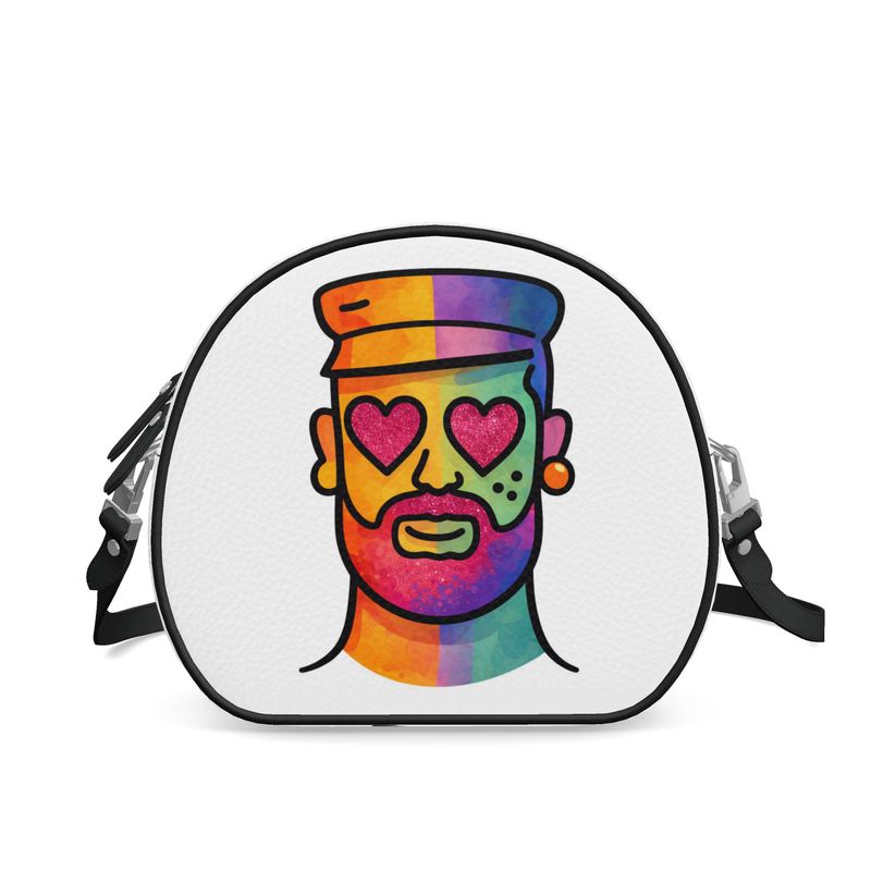 Proud Portraits: Leather Bear | Round Shoulder Bag