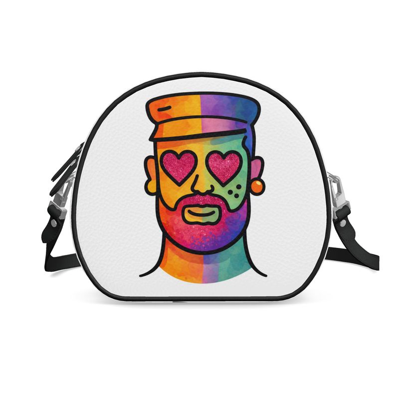 Proud Portraits: Leather Bear | Round Shoulder Bag