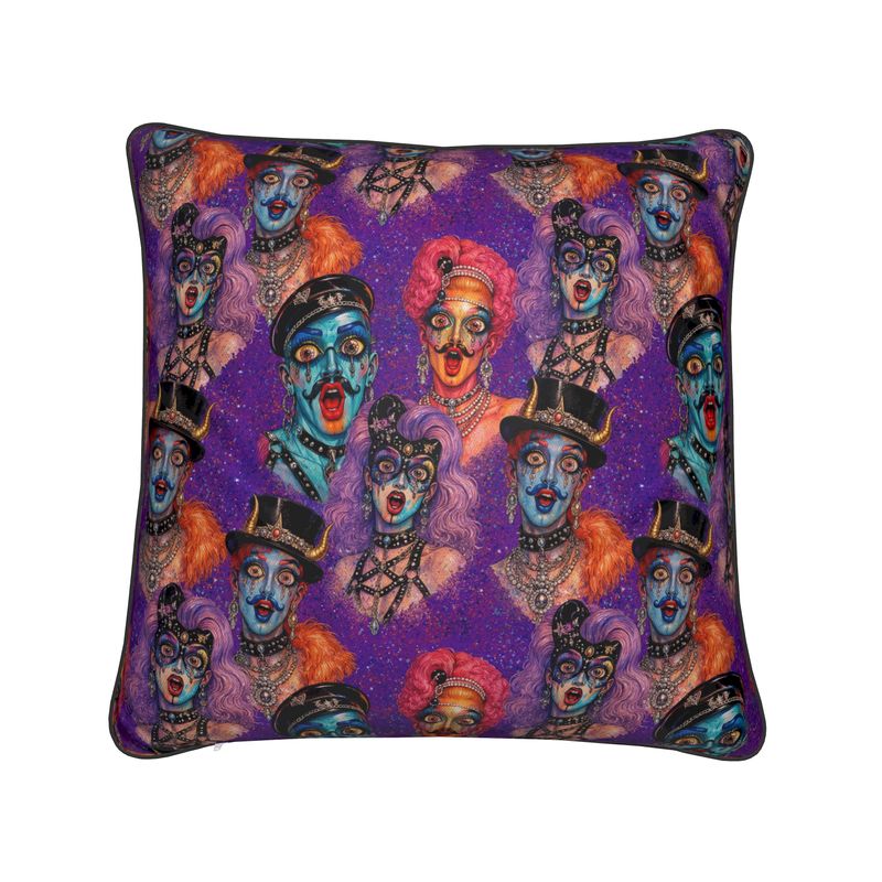 NQ Universe Pattern: Icons on Acid | Cushion