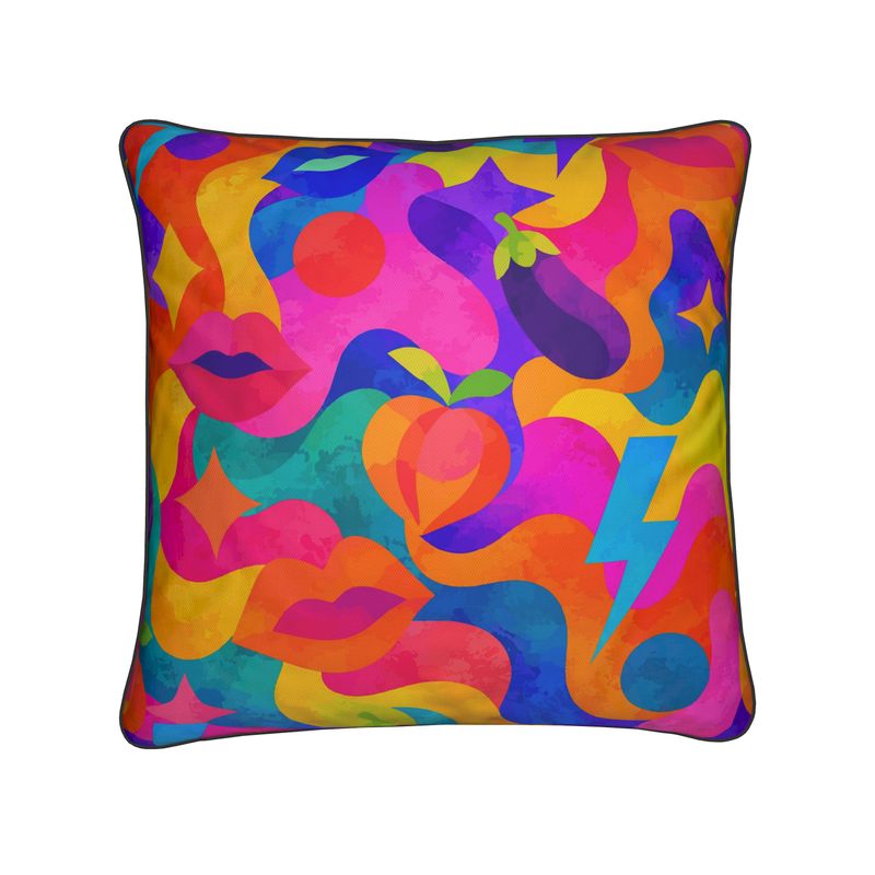 NQ Universe Pattern: Pop Psychedelic | Cushion