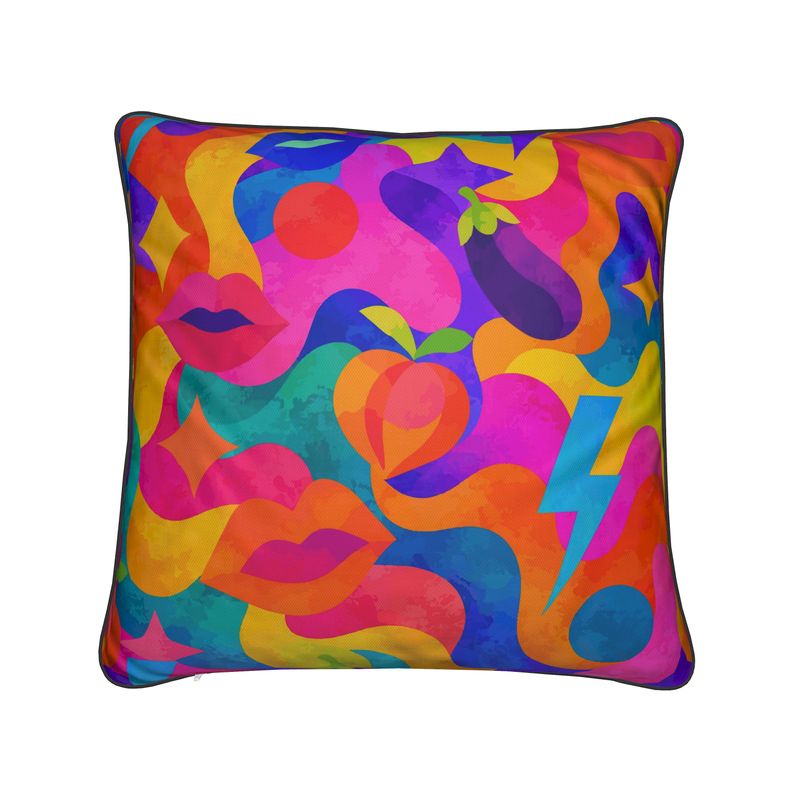 NQ Universe Pattern: Pop Psychedelic | Cushion