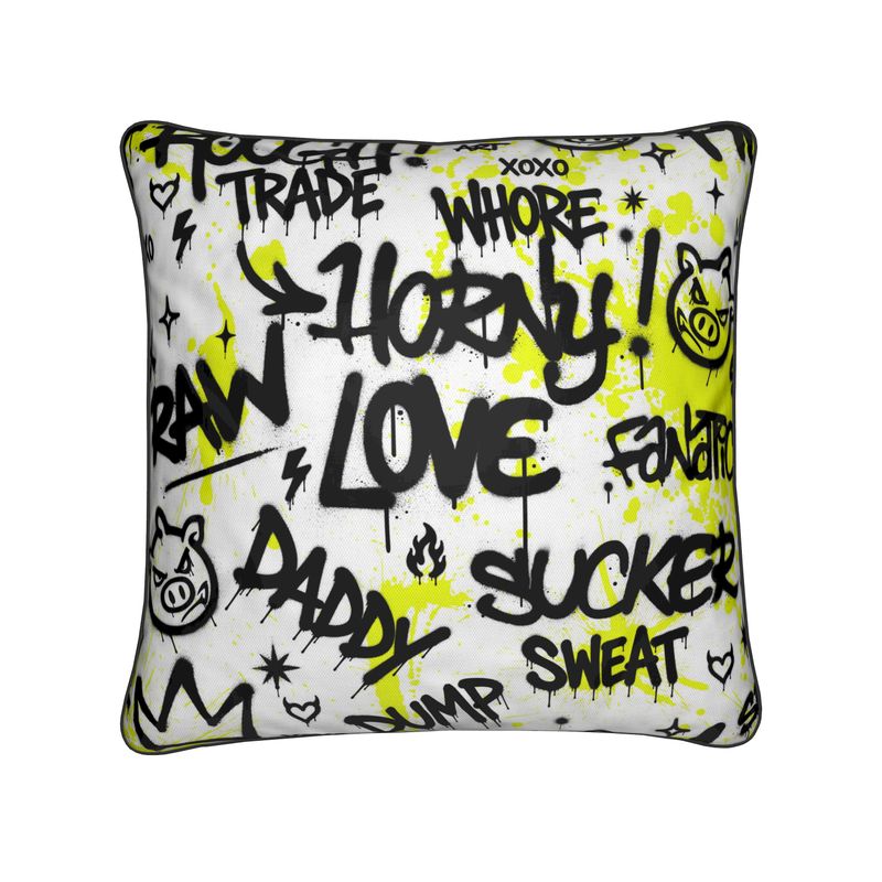 NQ Universe Pattern: Queer Graffiti | Cushion