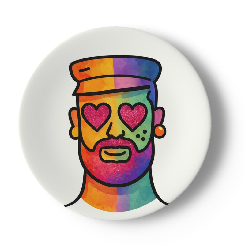 Proud Portraits: Leather Bear | China Plates