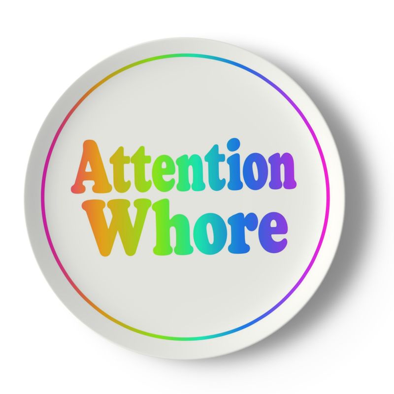 Queer Quotes: Attention Wh*re | China Plates