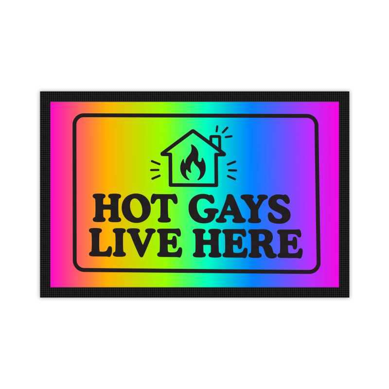 Queer Quotes: Hot Gays Live Here | Door Mats