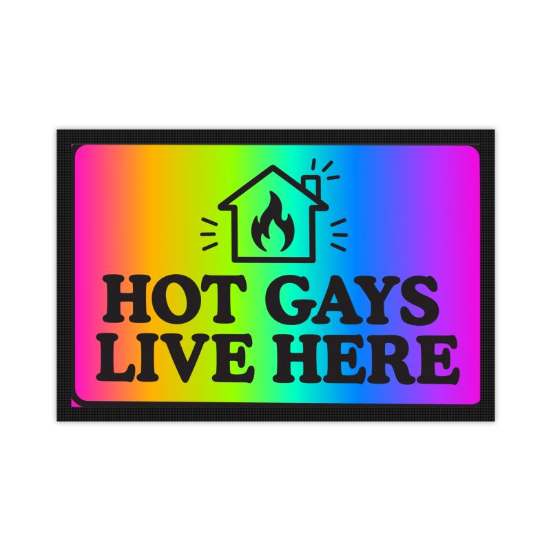 Queer Quotes: Hot Gays Live Here | Door Mats