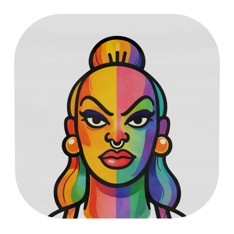 Proud Portraits: Club Kid | Wooden Coaster