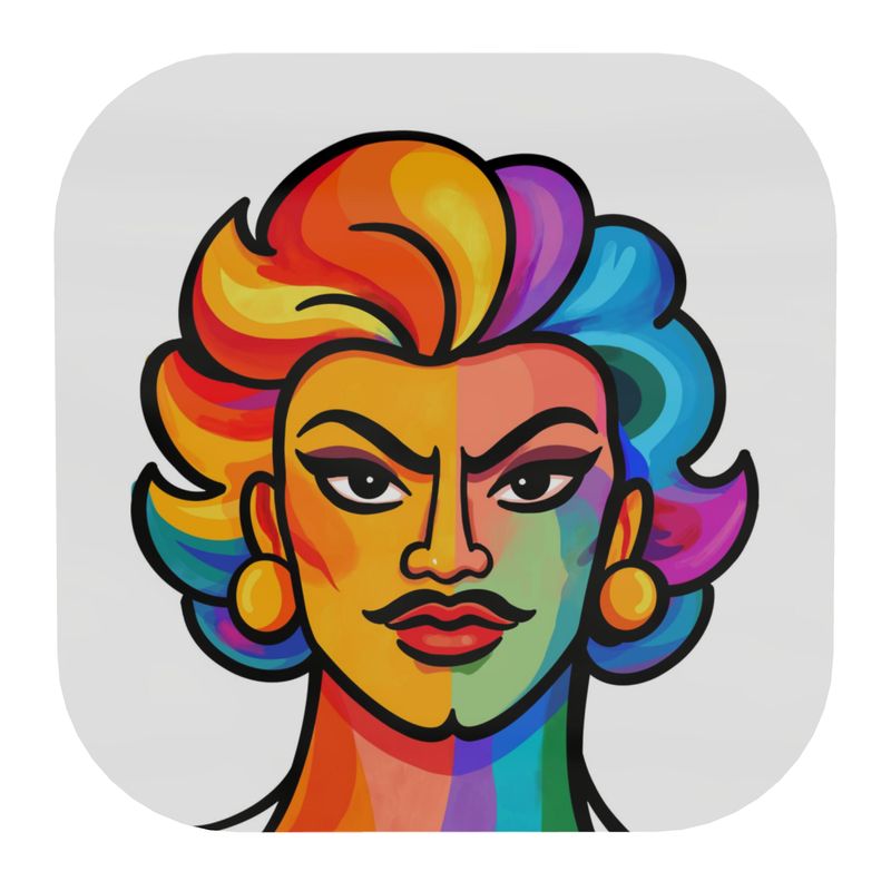 Proud Portraits: Butch Bitch | Wooden Coaster