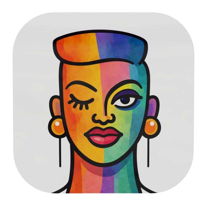 Proud Portraits: Darling D*ke | Wooden Coaster