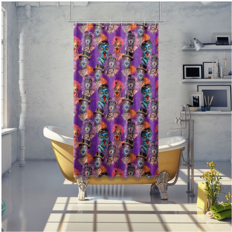 NQ Universe Pattern: Icons on Acid | Shower Curtain