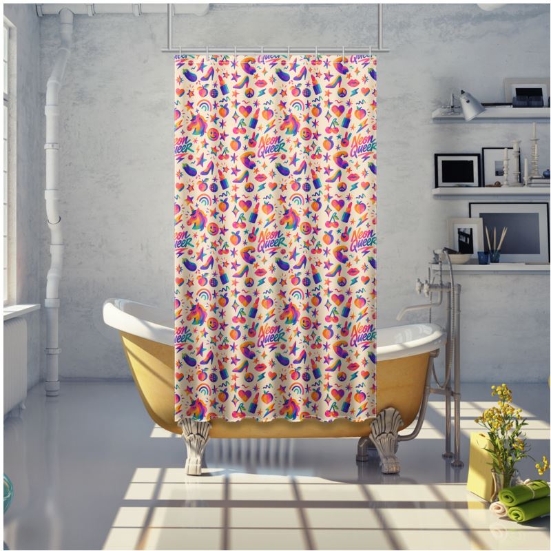 NQ Universe Pattern: Queercore | Shower Curtain