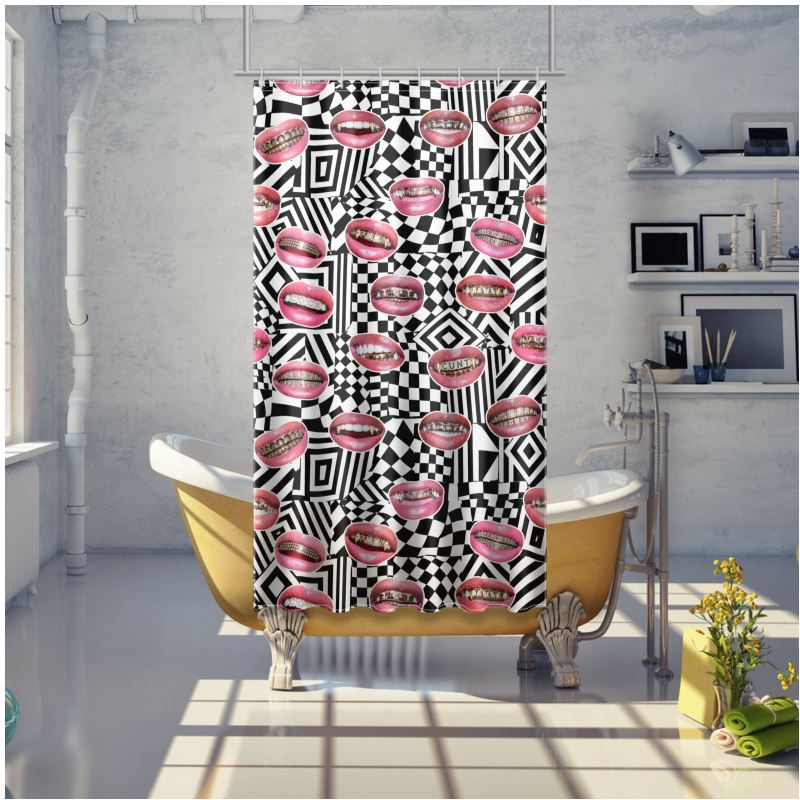 NQ Universe Pattern: Mouth F*ck | Shower Curtain