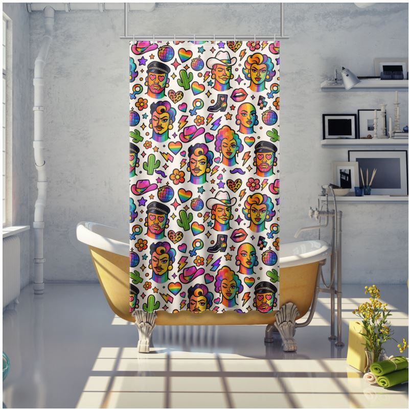 NQ Universe Pattern: Proud Portraits | Shower Curtain