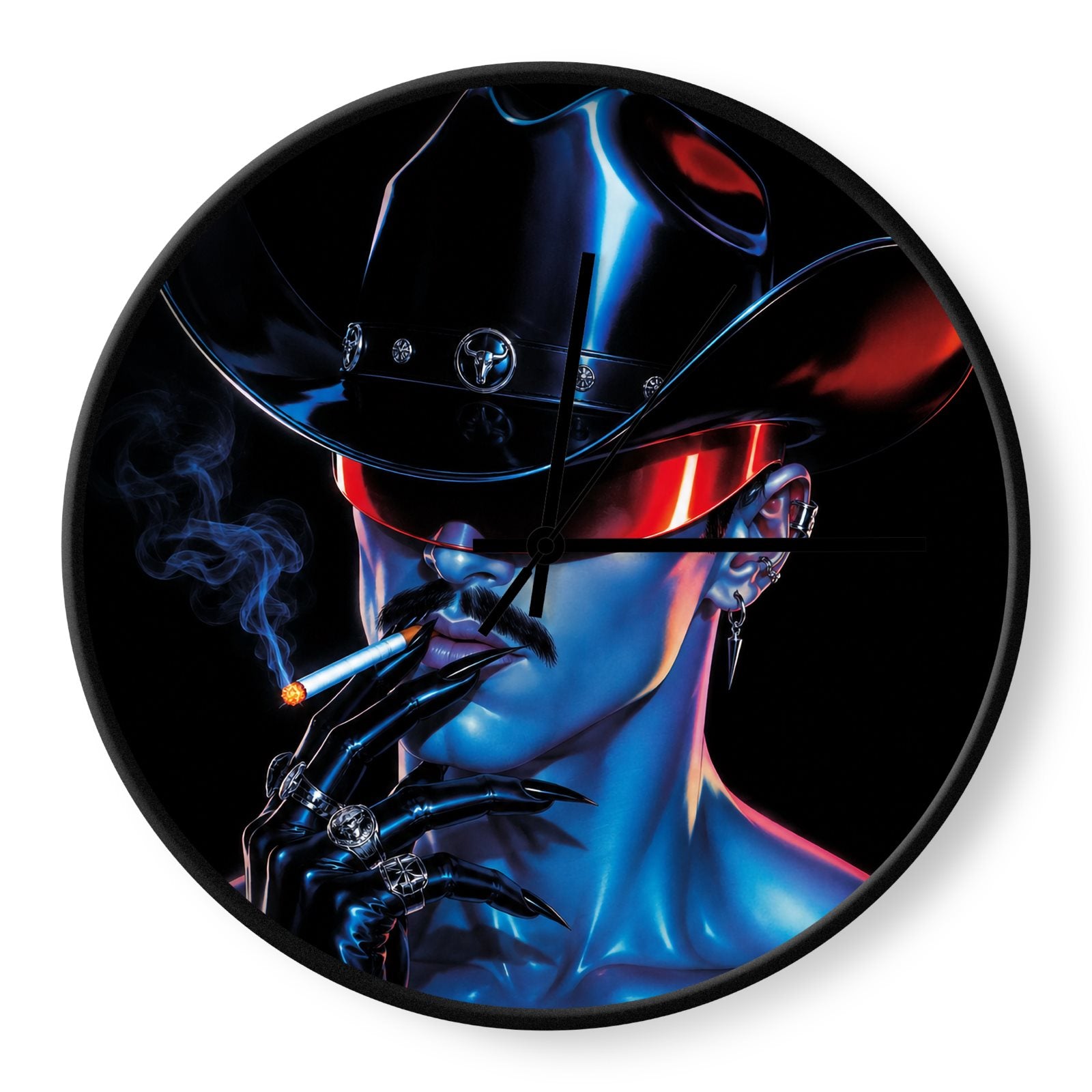 CYBER QUEEN COWGIRL Wall Clocks