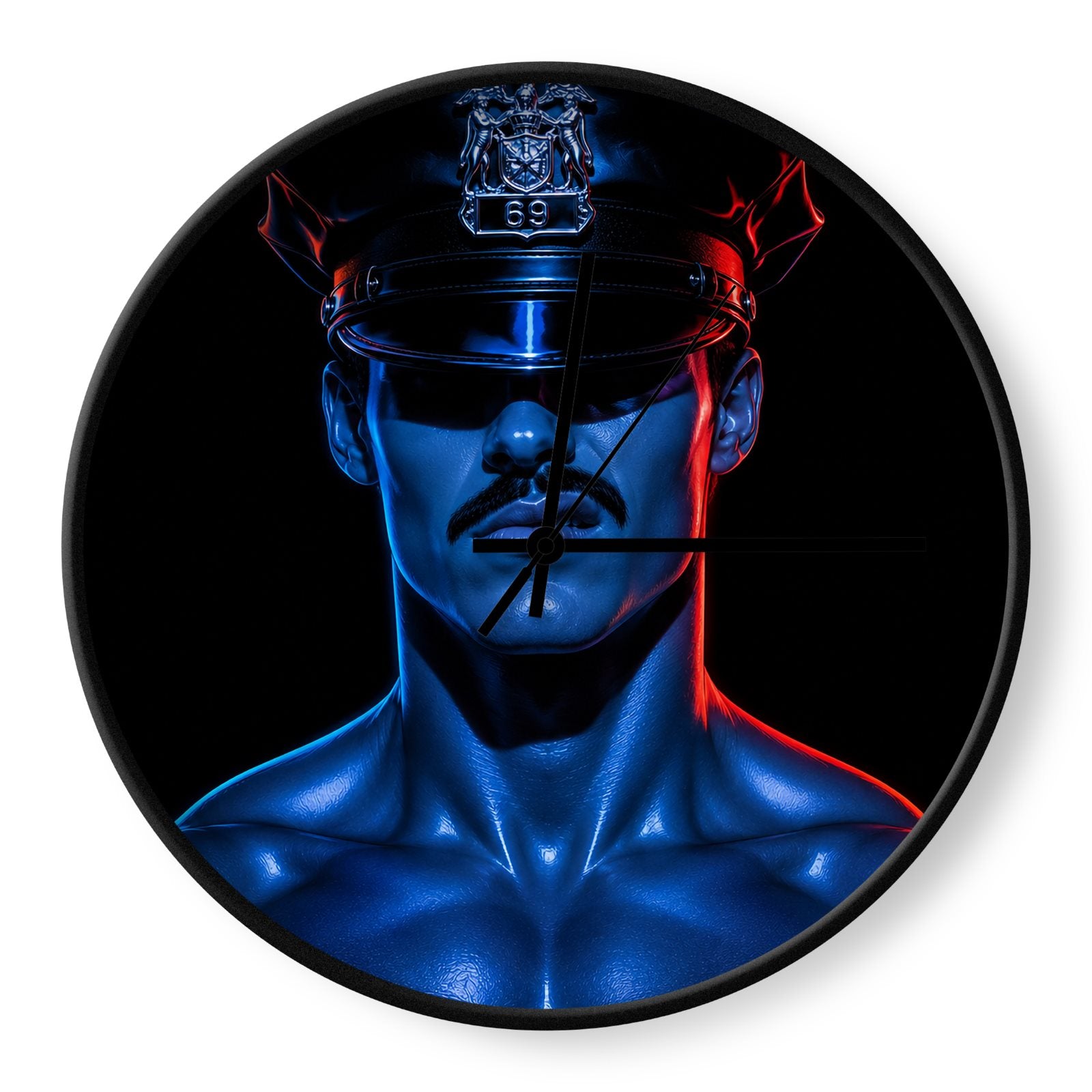 CYBER QUEEN BENT COP Wall Clocks