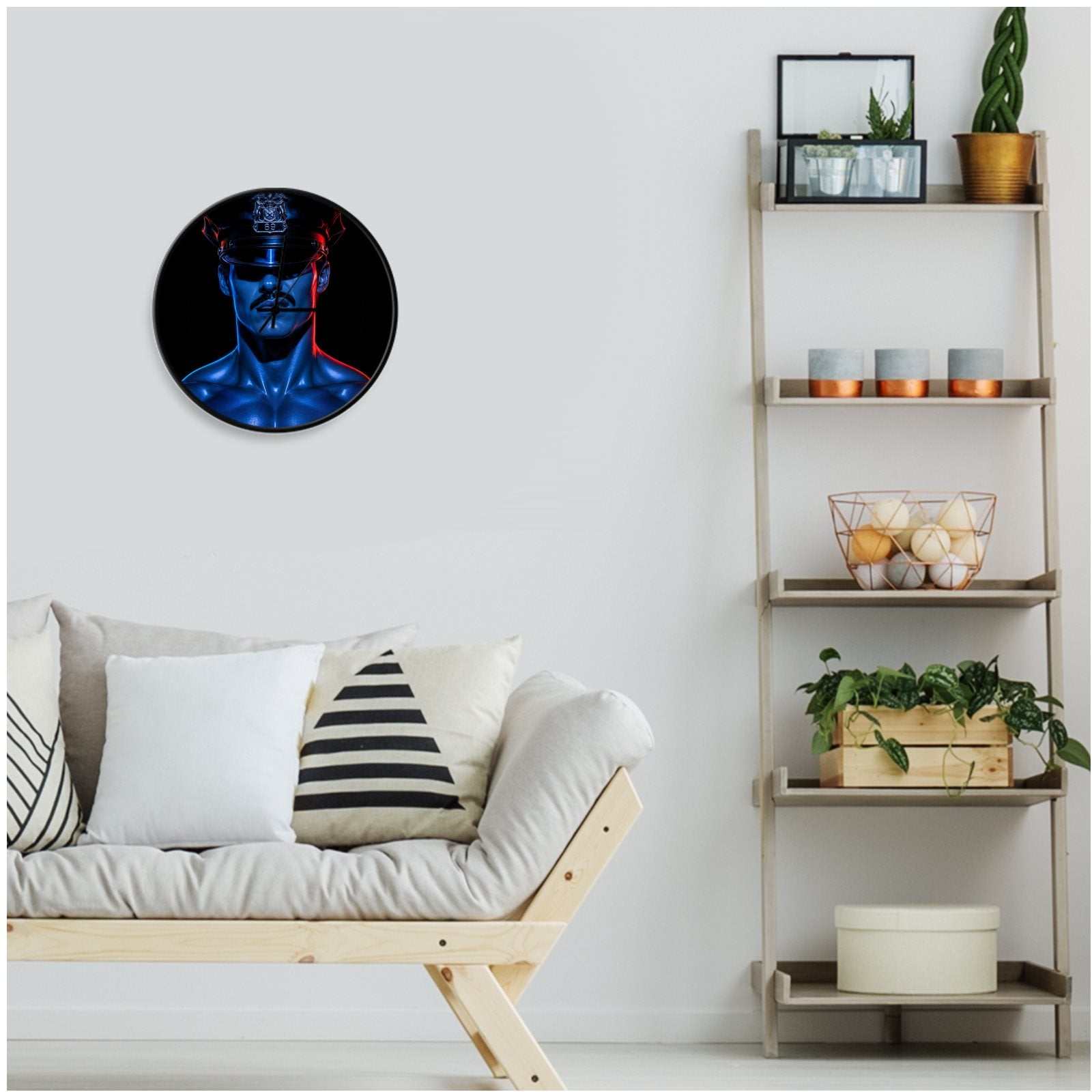 CYBER QUEEN BENT COP Wall Clocks