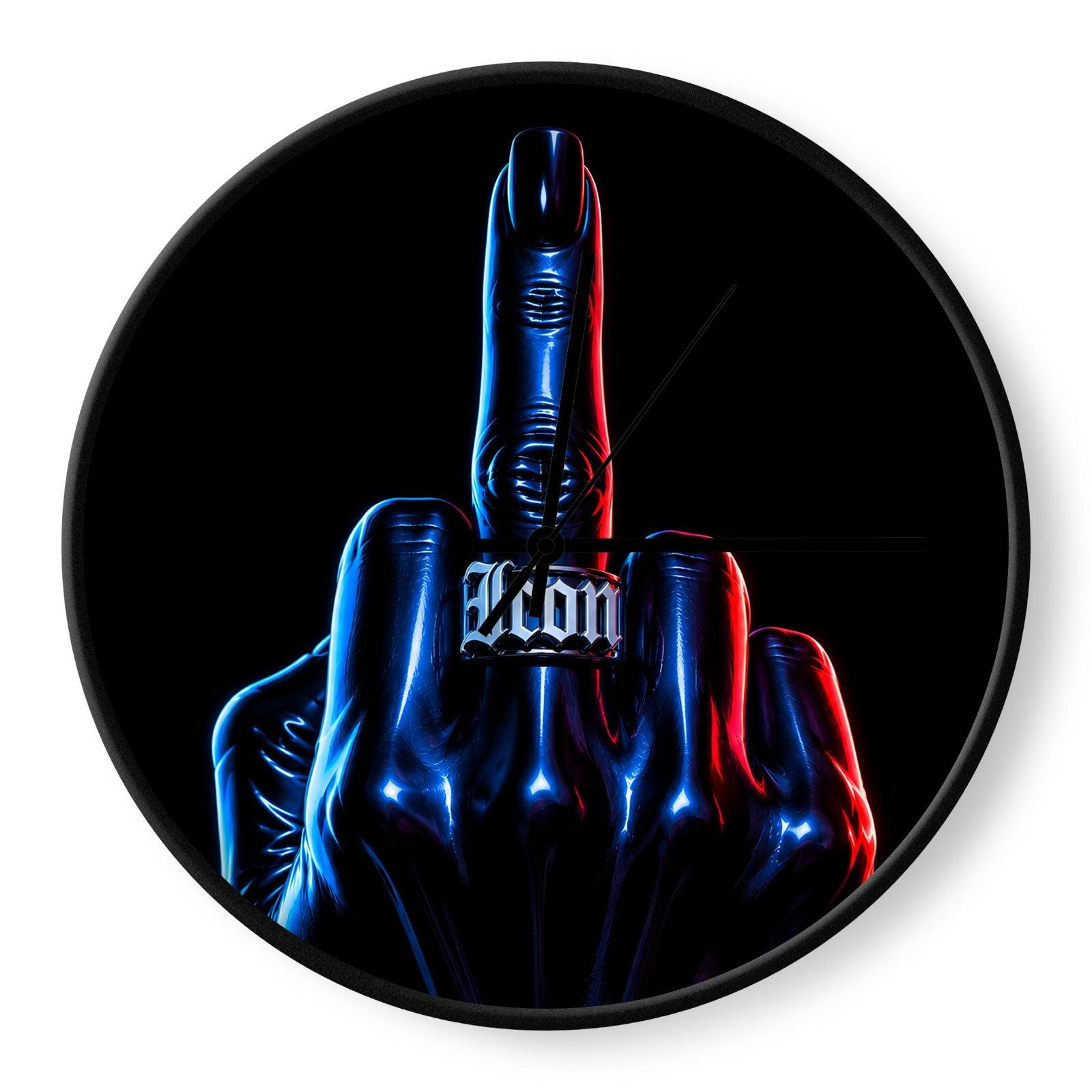 CYBER FINGER FLIP ICON Wall Clocks