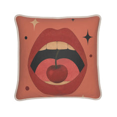 Open Wide (Pop My Cherry) Silk Cushion