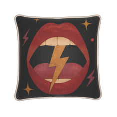 Open Wide (Electric Spark) | Silk Cushion