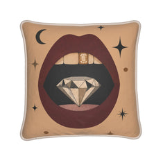 Open Wide (Diamonds are Forever) | Silk Cushion