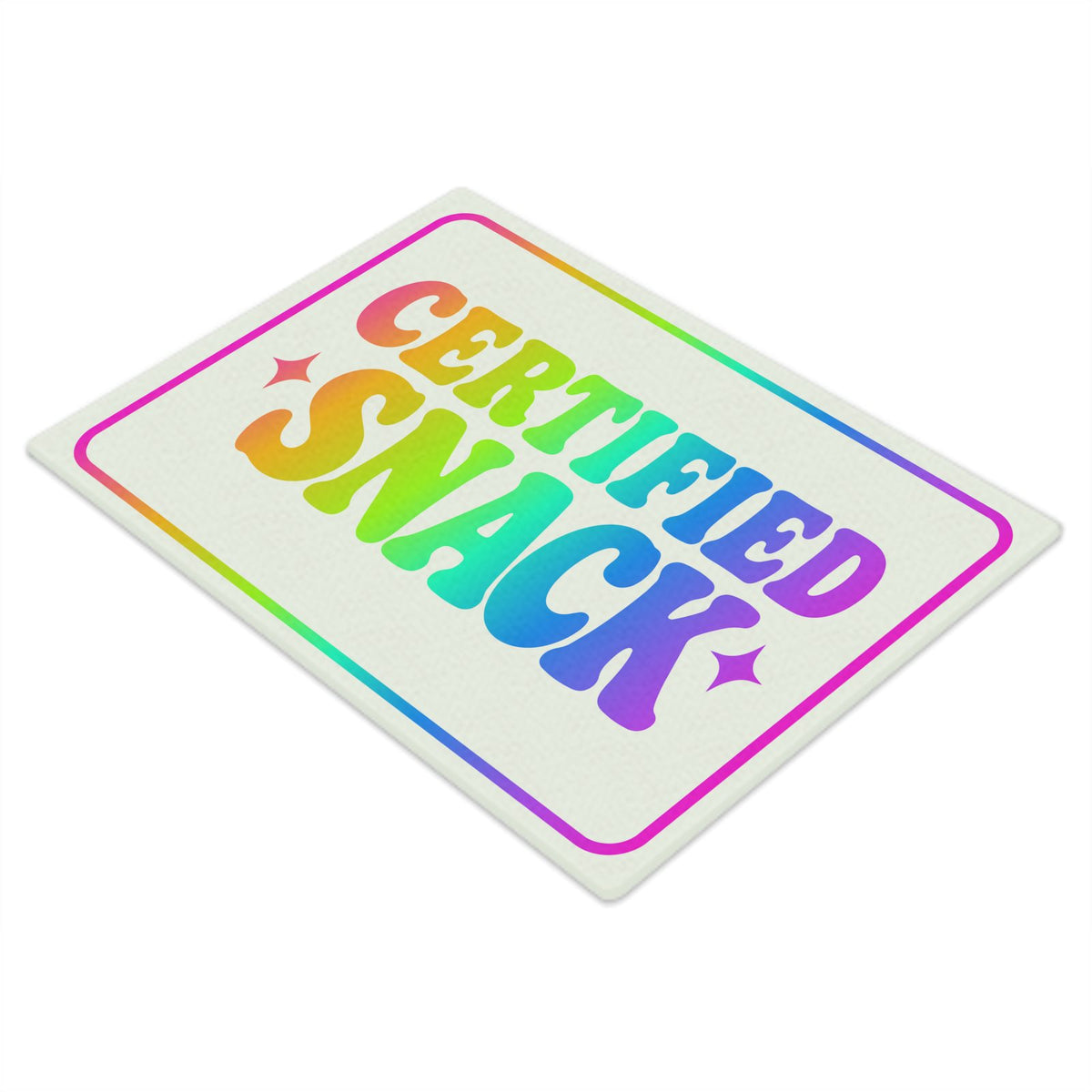 Certified Snack Rainbow | Glass Chopping Board