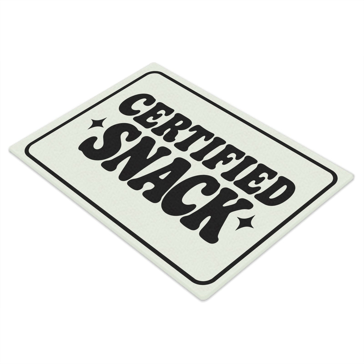 Certified Snack Mono | Glass Chopping Boards