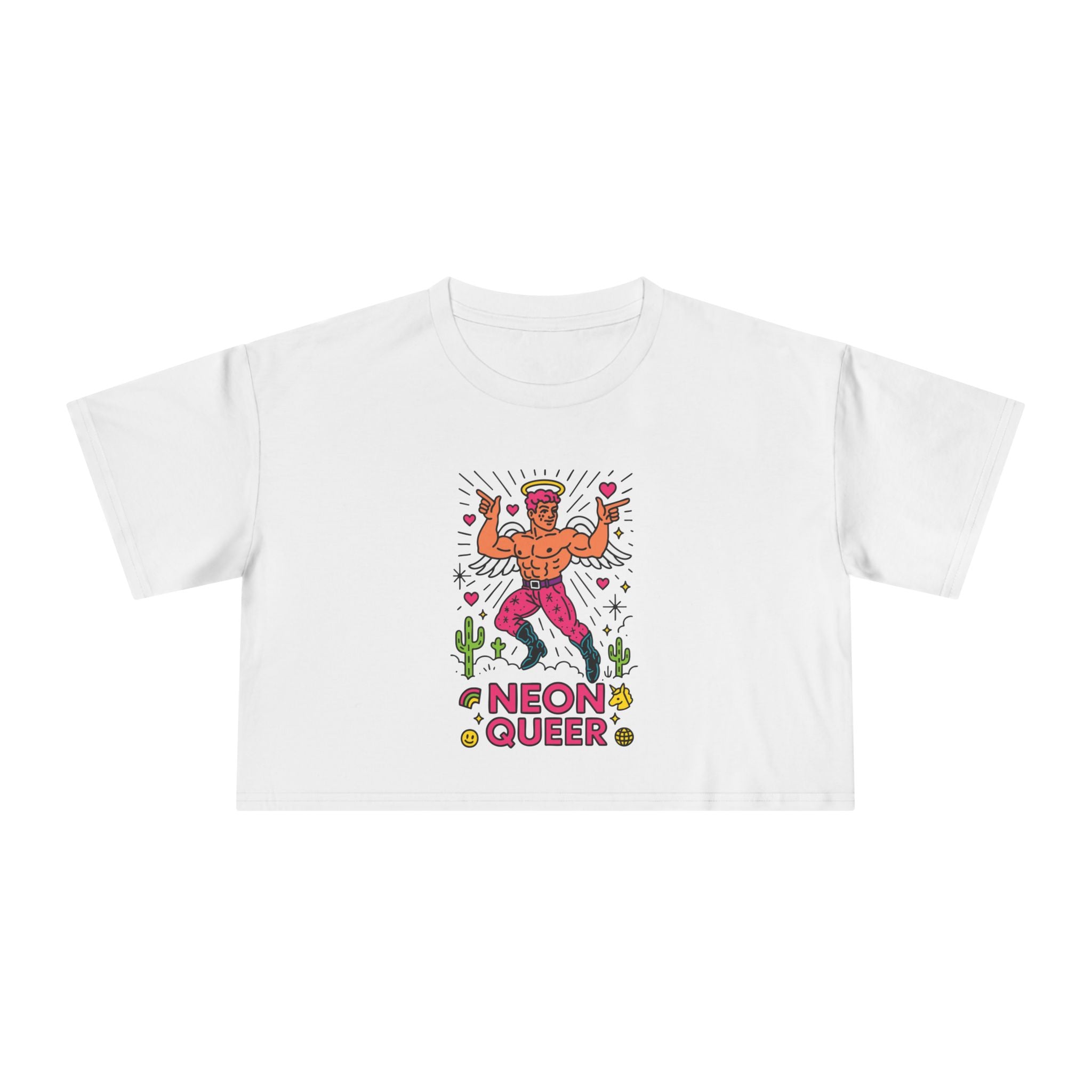 NeonQueer Angel | Crop Tee