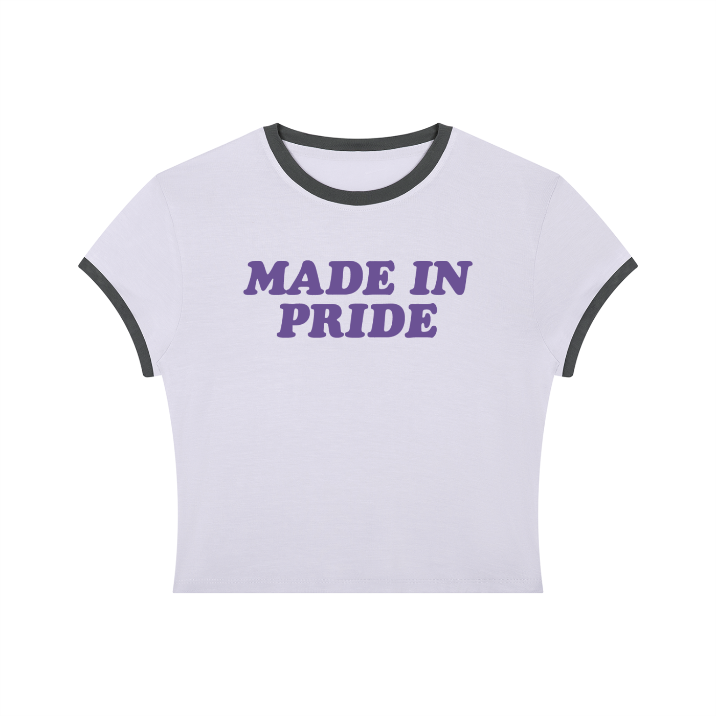 Queer Quotes: Made in Pride | Crop Ringer Tee