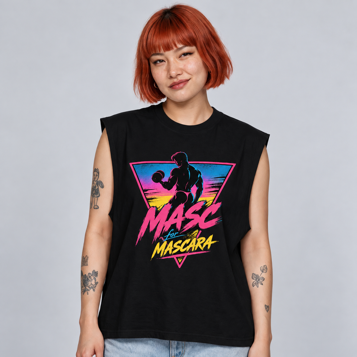 Masc for Mascara 80's Edition | Raw Edge Cotton Tank Top