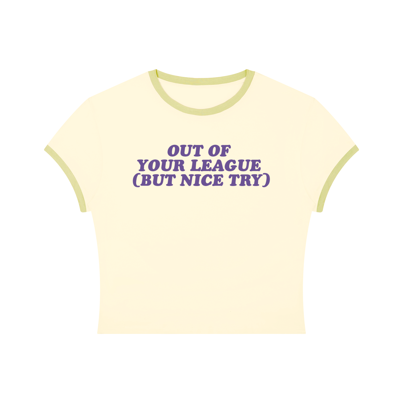 Queer Quotes: Out of Your League | Crop Ringer Tee