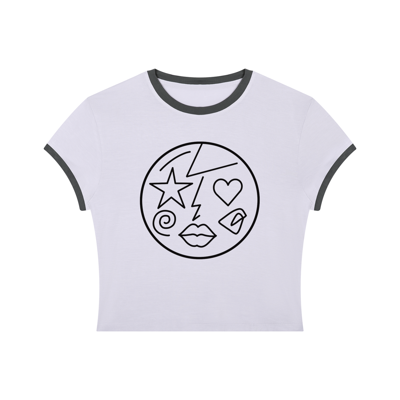 Faggy Queens: E | Crop Ringer Tee