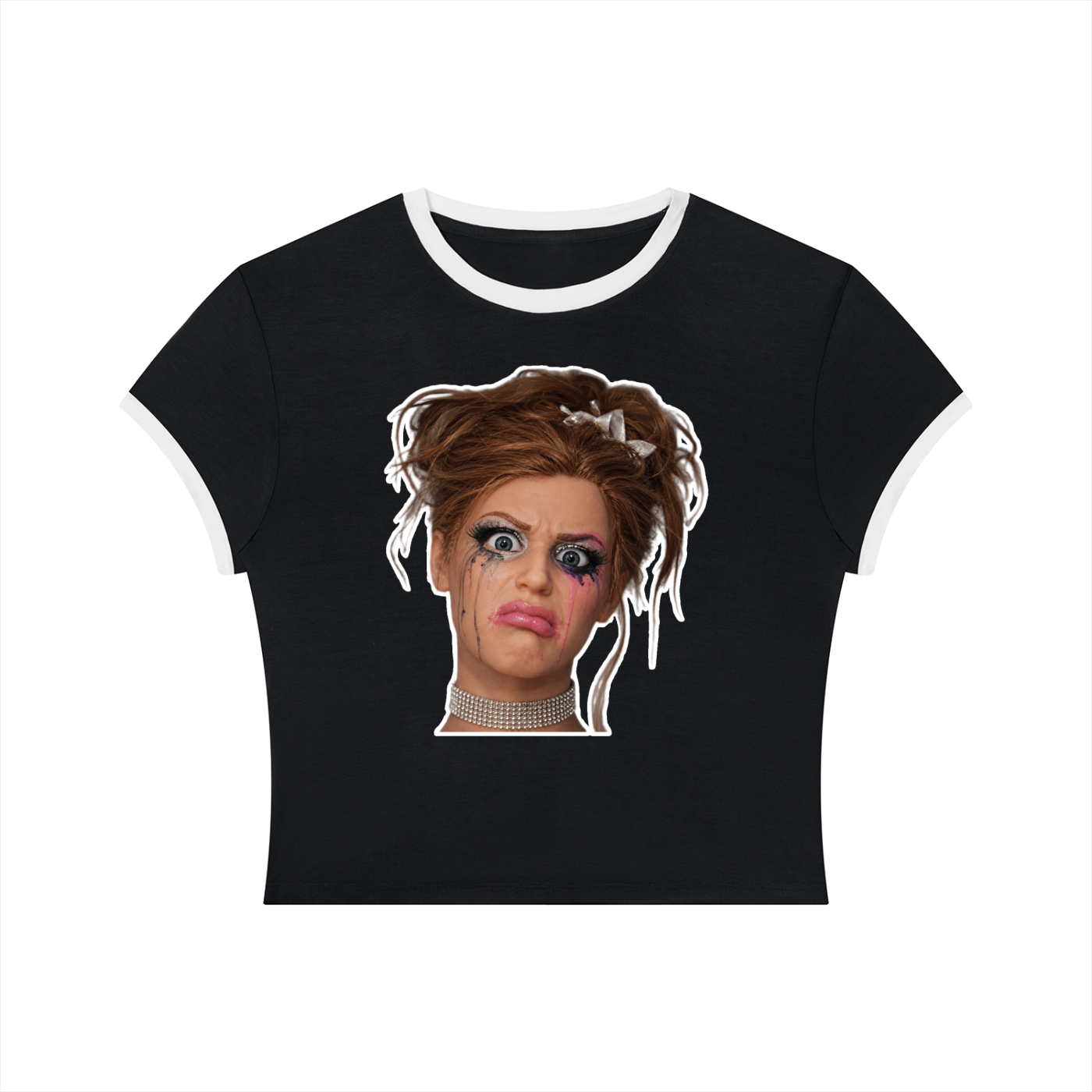Hot Mess: Barbs Glam | Crop Ringer Tee