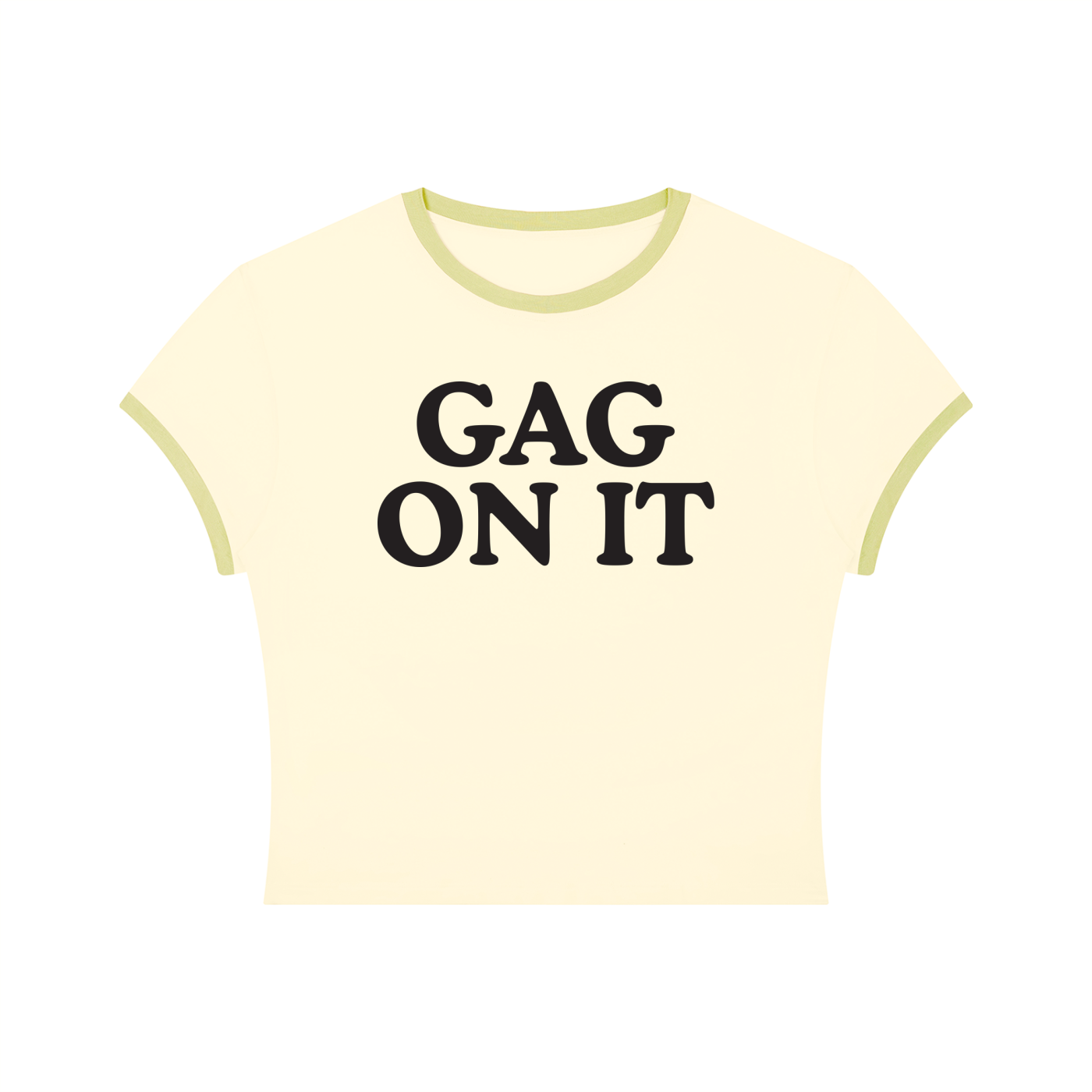 Queer Quotes: Gag on it | Crop Ringer Tee