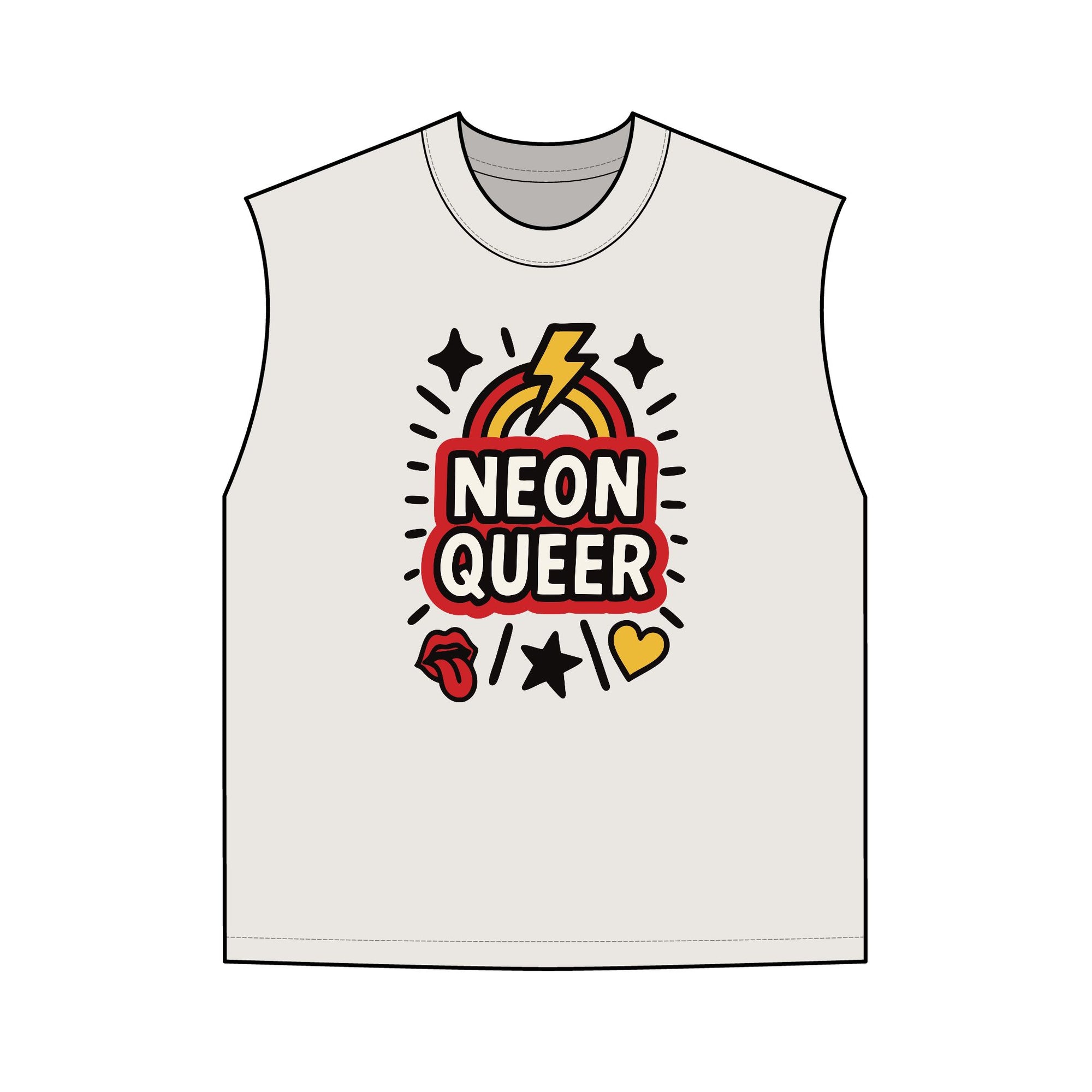 NeonQueer Love in LED | Sleeveless Tee