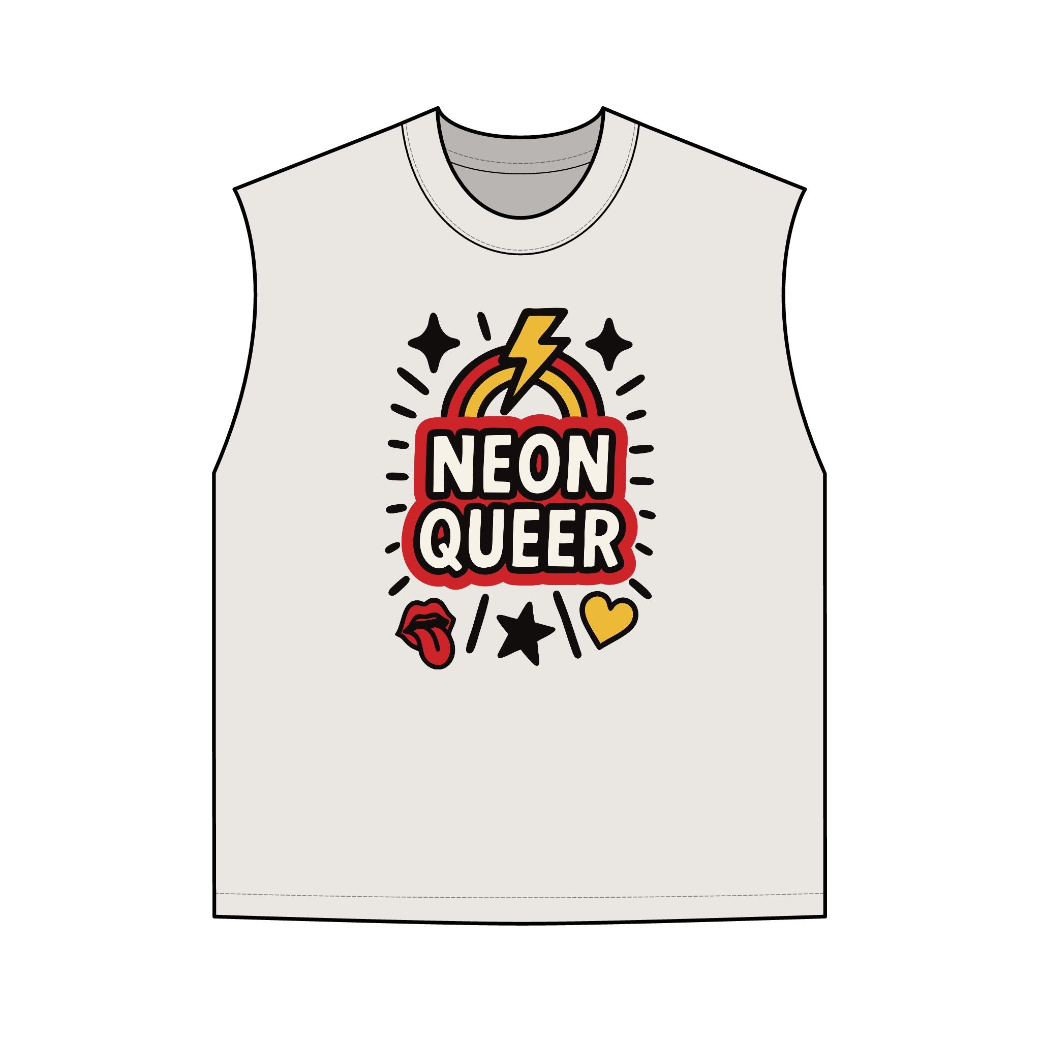 NeonQueer Love in LED | Sleeveless Tee