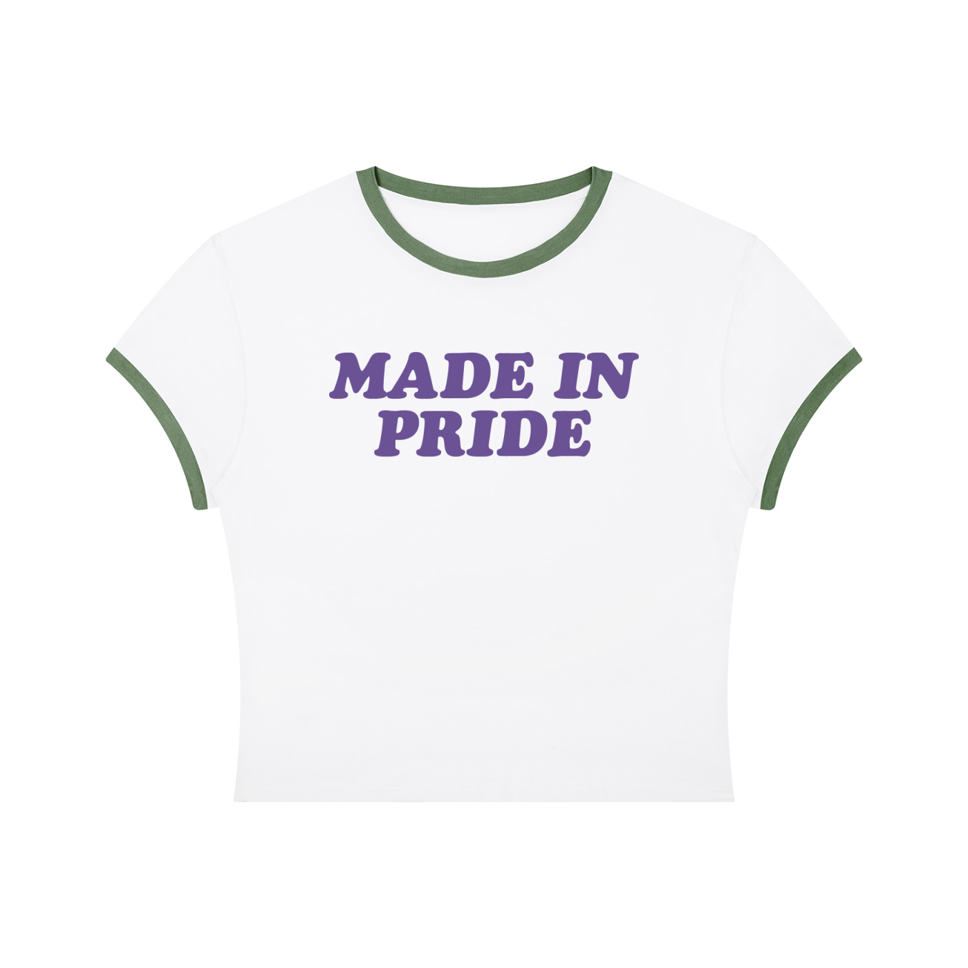 Queer Quotes: Made in Pride | Crop Ringer Tee