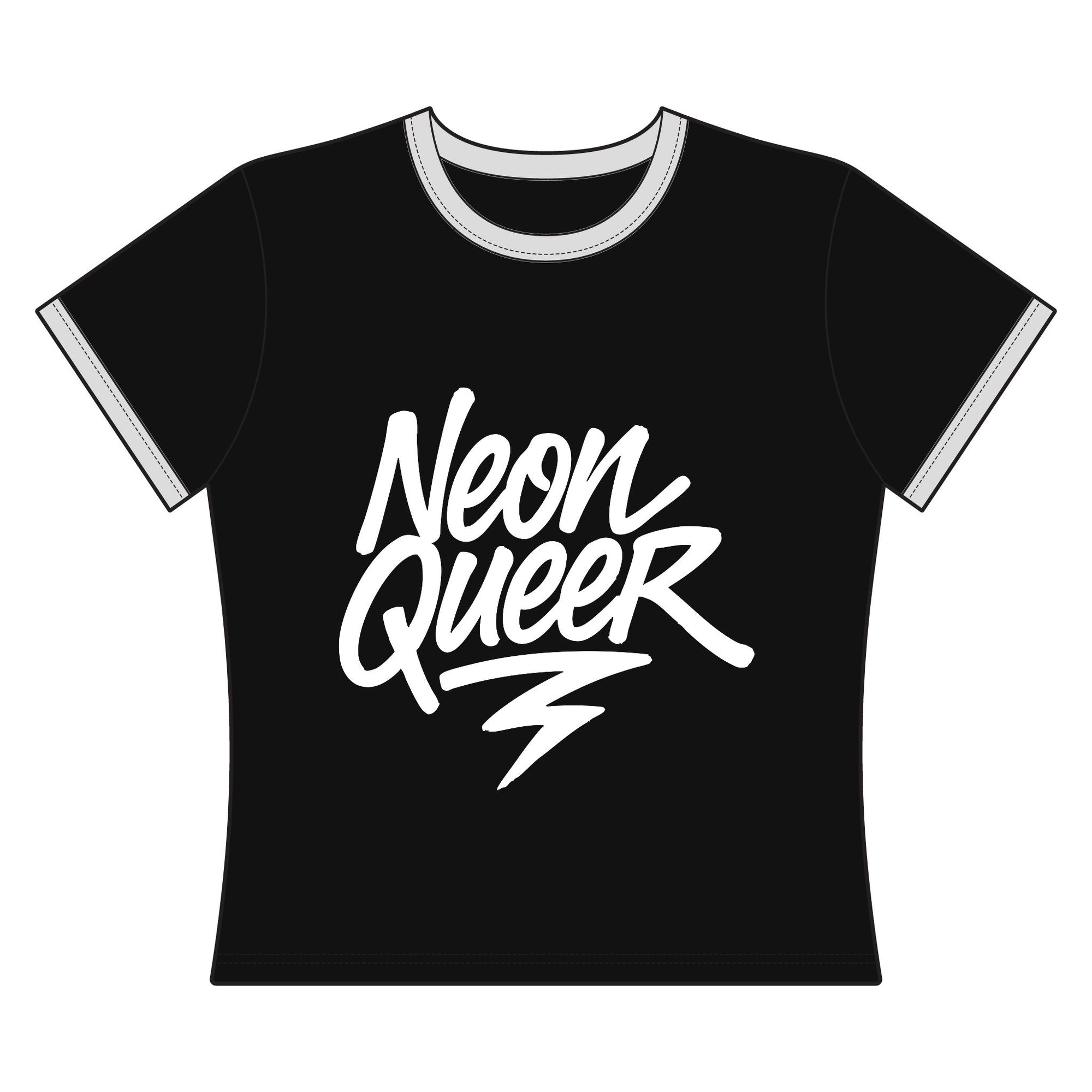 NeonQueer Electric Flash | Ringer Crop Tee