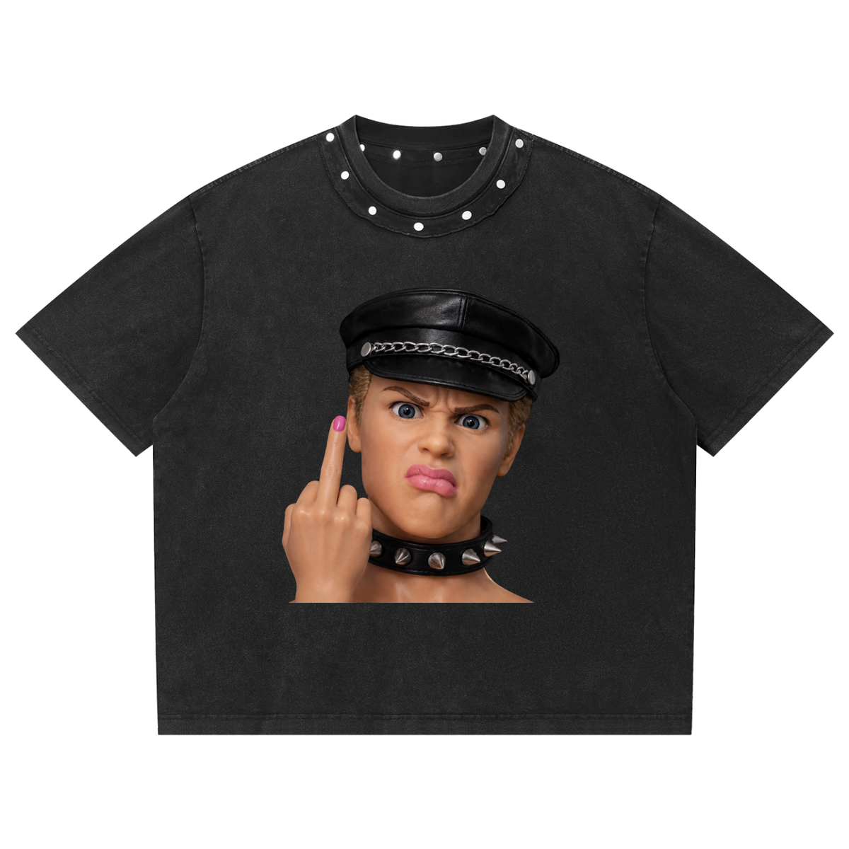 NeonQueer,KennyFlip,HotMess,StuddedTShirt,BoxyTShirt,QueerFashion,LGBTQClothing,StatementTee,AlternativeStreetwear,QueerStyle