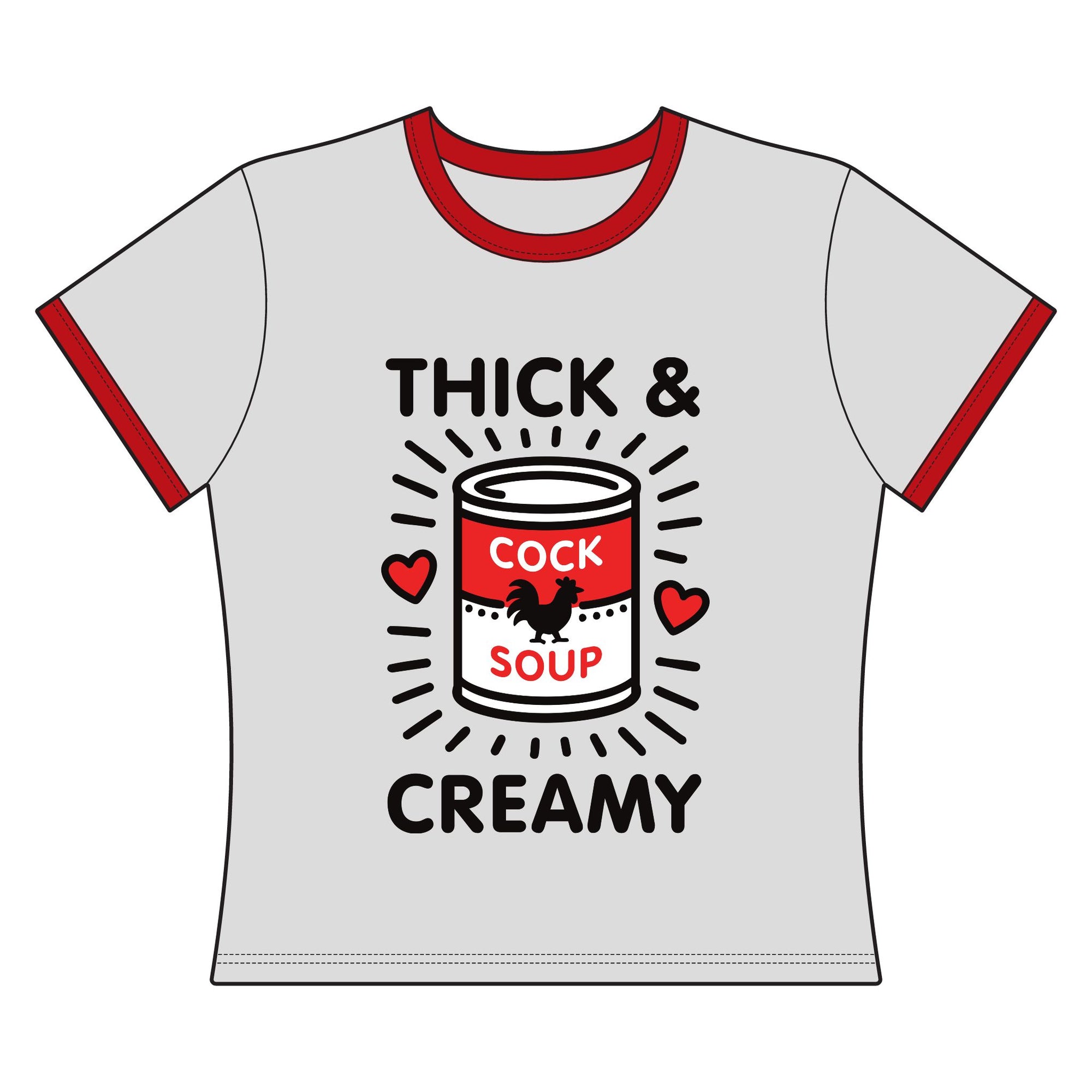 Thick & Creamy | Crop Ringer Tee