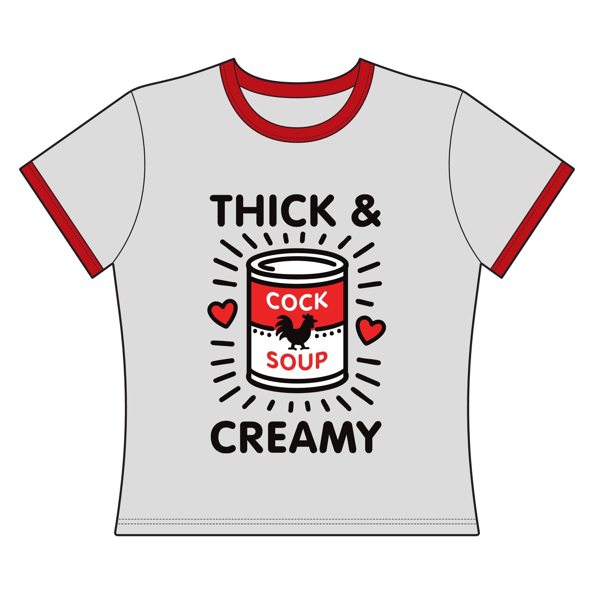 Thick & Creamy | Crop Ringer Tee