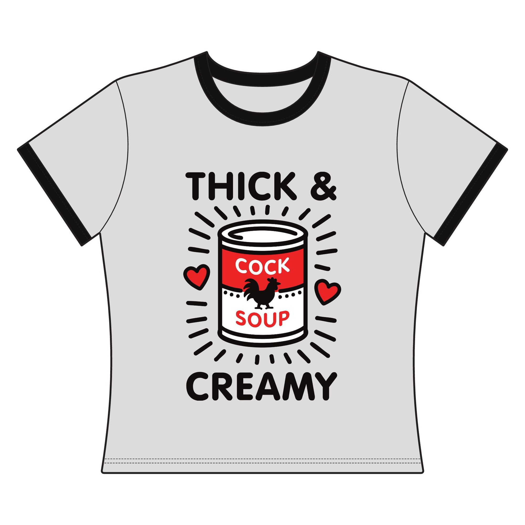 Thick & Creamy | Crop Ringer Tee