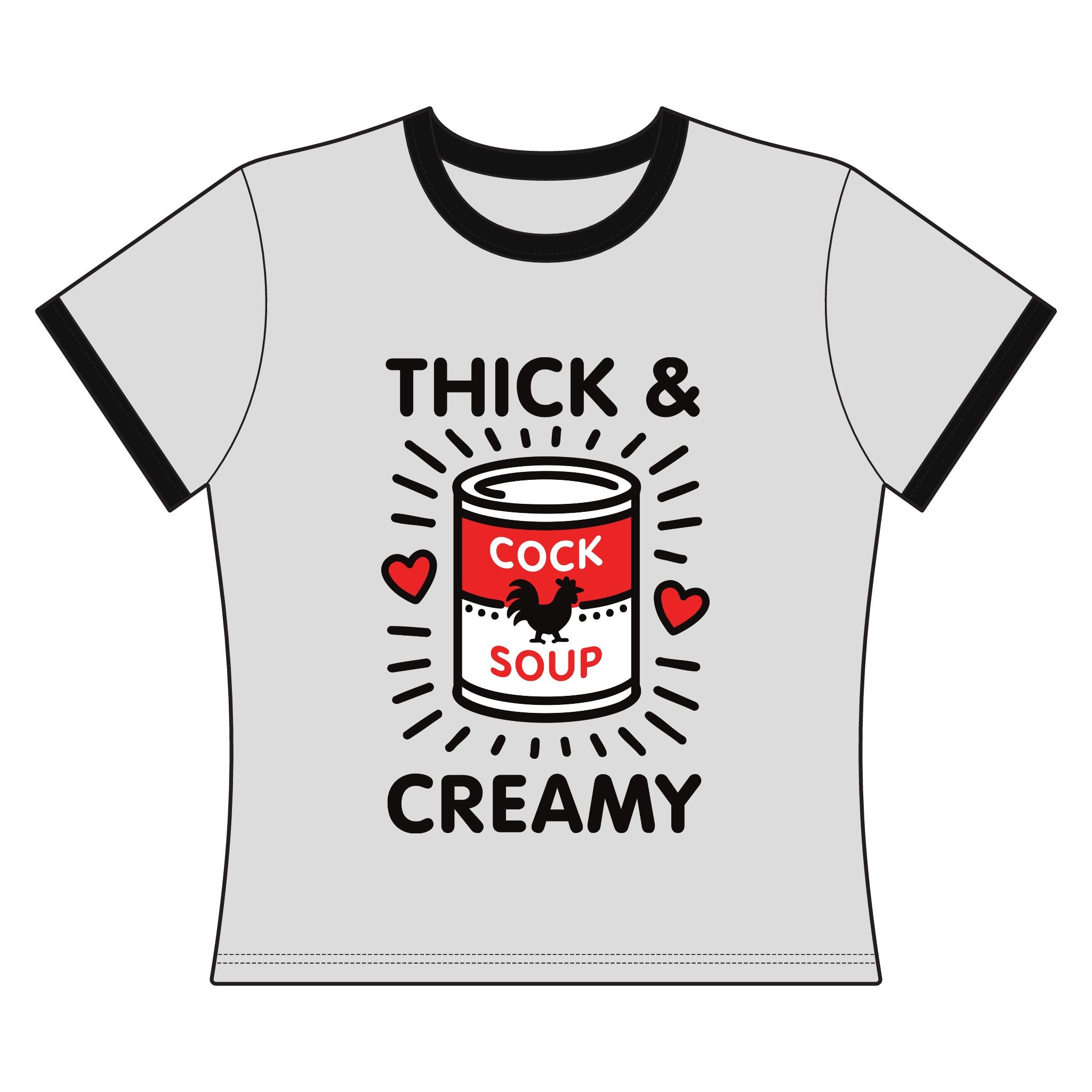 Thick & Creamy | Crop Ringer Tee