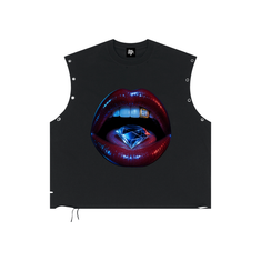 NeonQueer,RichBitch,DistressedTankTop,EyeletTankTop,QueerFashion,LGBTQClothing,StatementClothing,AlternativeStreetwear,QueerStyle,Clubwear