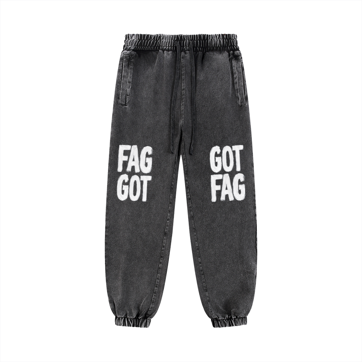 NeonQueer,FAGGOT,SnowWashJoggers,QueerFashion,LGBTQClothing,StatementJoggers,Streetwear,AlternativeFashion,QueerStyle,OversizedJoggers